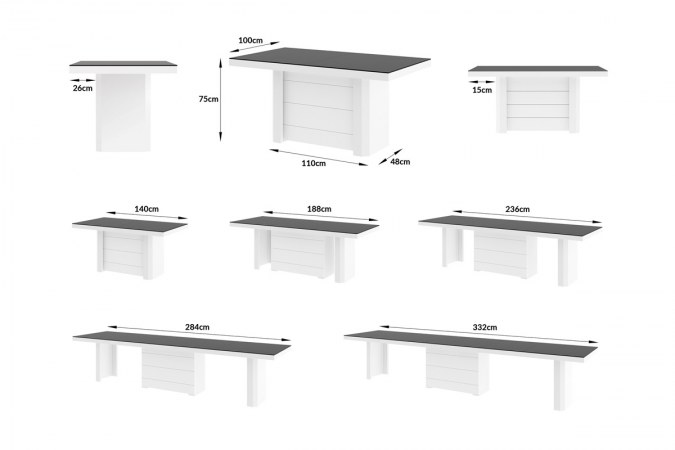 KOLOS 140 table (high gloss / super matt)